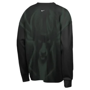 Areena Design <p>Shop the Nike x NBA Milwaukee Bucks 2026 Standard Issue Long Sleeve T-Shirt in Black Fleece, made for comfortable everyday wear, easy layering, game days, tr Nike x NBA Milwaukee Bucks 2026 Standard Issue Long Sleeve T-Shirt