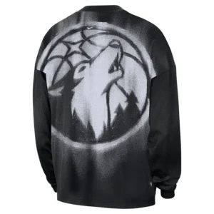 Areena Design <p>Shop the Nike x NBA Minnesota Timberwolves 2026 Standard Issue Long Sleeve T-Shirt in Black Fleece, made for comfortable everyday wear, easy layering, game d Nike x NBA Minnesota Timberwolves 2026 Standard Issue Long Sleeve T-Shirt