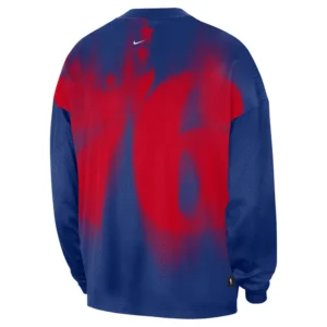 Areena Design <p>Shop the Nike x NBA Philadelphia 76ers 2026 Standard Issue Long Sleeve T-Shirt in Royal Fleece, made for comfortable everyday wear, easy layering, game days Nike x NBA Philadelphia 76ers 2026 Standard Issue Long Sleeve T-Shirt