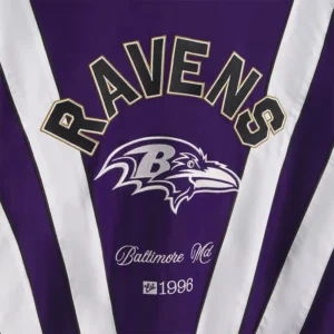 Areena Design <p>Show your team pride in the Purple Polyester Off Season x NFL Baltimore Ravens Full-Zip Windbreaker Jacket with comfortable everyday style, versatile layering, and a</p> Men's Off-Season x NFL Baltimore Ravens Full-Zip Windbreaker Jacket