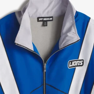Areena Design <p>Show your team pride in the Blue Polyester Off Season x NFL Detroit Lions Full-Zip Windbreaker Jacket with comfortable everyday style, versatile layering, and a conf</p> Off Season x NFL Detroit Lions Full-Zip Windbreaker Jacket