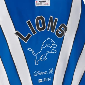 Areena Design <p>Show your team pride in the Blue Polyester Off Season x NFL Detroit Lions Full-Zip Windbreaker Jacket with comfortable everyday style, versatile layering, and a conf</p> Off Season x NFL Detroit Lions Full-Zip Windbreaker Jacket