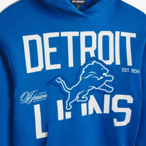Areena Design <p>Show your team pride in this Blue Fleece hoodie. Soft, versatile, and easy to style, it brings comfortable team spirit to game days, casual weekends, travel, and everyday layering with a polished athletic finish.</p> Off Season x NFL Detroit Lions Oversized Hoodie