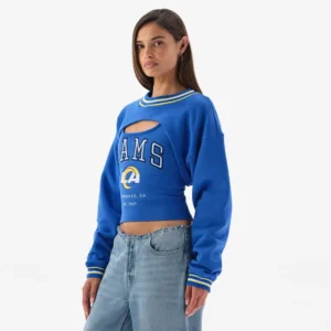 Areena Design <p>Show your team pride in this Royal Fleece cami. Soft, versatile, and easy to style, it brings comfortable team spirit to game days, casual weekends, travel, and everyday layering with a polished athletic finish.</p> Off Season x NFL Los Angeles Rams Shrug Cami