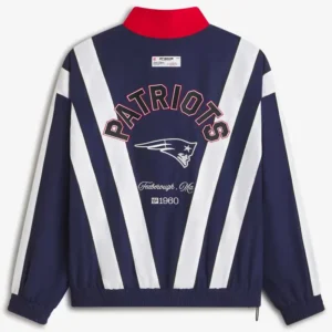 Areena Design <p>Show your team pride in the Navy Polyester Off Season x NFL New England Patriots Full-Zip Windbreaker Jacket with comfortable everyday style, versatile layering, and</p> Off Season x NFL New England Patriots Full-Zip Windbreaker Jacket