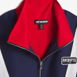 Areena Design <p>Show your team pride in the Navy Polyester Off Season x NFL New England Patriots Full-Zip Windbreaker Jacket with comfortable everyday style, versatile layering, and</p> Off Season x NFL New England Patriots Full-Zip Windbreaker Jacket