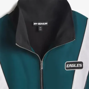 Areena Design <p>Show your team pride in the Midnight Green Polyester Off Season x NFL Philadelphia Eagles Full-Zip Windbreaker Jacket with comfortable everyday style, versatile laye</p> Off Season x NFL Philadelphia Eagles Full-Zip Polyester Windbreaker Jacket