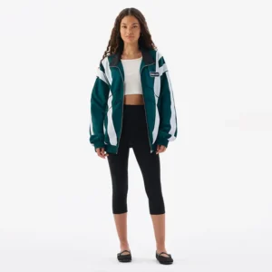 Areena Design <p>Show your team pride in the Midnight Green Polyester Off Season x NFL Philadelphia Eagles Full-Zip Windbreaker Jacket with comfortable everyday style, versatile laye</p> Off Season x NFL Philadelphia Eagles Full-Zip Polyester Windbreaker Jacket