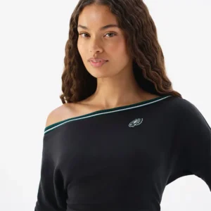 Areena Design <p>Show your team pride in this Black Fleece top. Soft, versatile, and easy to style, it brings comfortable team spirit to game days, casual weekends, travel, and everyday layering with a polished athletic finish.</p> Off Season x NFL Philadelphia Eagles Off The Shoulder Long Sleeve Top