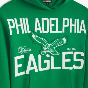 Areena Design <p>Show your team pride in this Kelly Green Fleece hoodie. Soft, versatile, and easy to style, it brings comfortable team spirit to game days, casual weekends, travel, and everyday layering with a polished athletic finish.</p> Off Season x NFL Philadelphia Eagles Oversized Hoodie