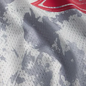 Areena Design <p>Show your team pride in this Gray Polyester top. Soft, versatile, and easy to style, it brings comfortable team spirit to game days, casual weekends, travel, and everyday layering with a polished athletic finish.</p> Off Season x NFL San Francisco 49ers Camo Mesh Long Sleeve V-Neck Top