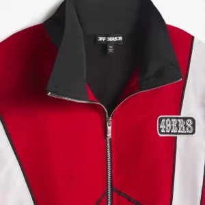 Areena Design <p>Show your team pride in the Scarlet Polyester Off Season x NFL San Francisco 49ers Full-Zip Windbreaker Jacket with comfortable everyday style, versatile layering, a</p> Off-Season x NFL San Francisco 49ers Full-Zip Windbreaker Jacket