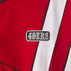 Areena Design <p>Show your team pride in the Scarlet Polyester Off Season x NFL San Francisco 49ers Full-Zip Windbreaker Jacket with comfortable everyday style, versatile layering, a</p> Off-Season x NFL San Francisco 49ers Full-Zip Windbreaker Jacket
