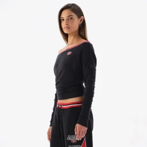 Areena Design <p>Show your team pride in this Black Fleece top. Soft, versatile, and easy to style, it brings comfortable team spirit to game days, casual weekends, travel, and everyday layering with a polished athletic finish.</p> Off Season x NFL San Francisco 49ers Off The Shoulder Long Sleeve Top