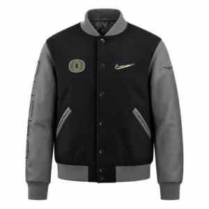 Oregon Ducks Black Varsity Jacket