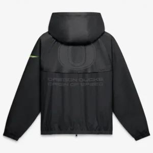 Areena Design <p>Shop the Oregon Ducks Origin of Speed Windrunner Black Jacket in Black Polyester, made for comfortable everyday wear, easy layering, game days, travel, week Oregon Ducks Origin of Speed Windrunner Black Jacket