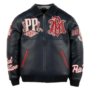 Pelle Pelle 1978 Champion Navy Leather Jacket