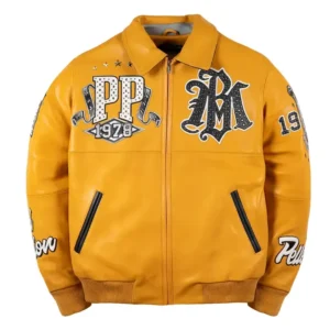 Pelle Pelle 1978 Champion Yellow Leather Jacket