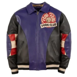 Pelle Pelle Checkered Soda Club Purple Jacket