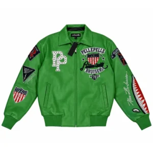 Pelle Pelle Embroidered Green Jacket