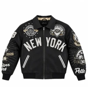 Pelle Pelle Yankees Black Jacket