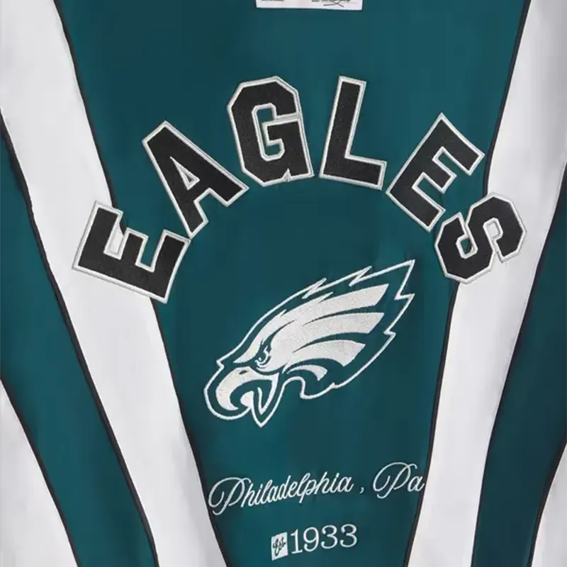Philadelphia Eagles Off Season Full Zip Windbreaker Jacket 2 Philadelphia Eagles Off Season Full Zip Windbreaker Jacket <p>Shop the <strong>Philadelphia Eagles Off Season Full Zip Windbreaker Jacket</strong>, crafted from premium polyester fabric in a stylish green color. This jacket offers a comfortable fit, durable construction, and a standout look for casual wear, streetwear, fan outfits, and everyday styling.</p><ul><li><strong>Material:</strong> Polyester</li><li><strong>Color:</strong> Green</li><li><strong>Style:</strong> Comfortable, versatile, and easy to layer</li></ul>