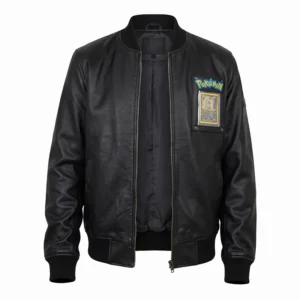 Pokemon Fire Dragon Black Leather Jacket