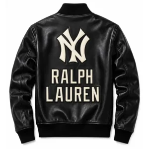Areena Design <p>Shop the Polo Ralph Lauren Yankees Leather Jacket in Black Leather , made for comfortable everyday wear, easy layering, game days, travel, weekends, gifting, Polo Ralph Lauren Yankees Leather Jacket