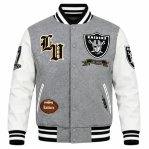 Raiders Prep Grey Varsity Jacket