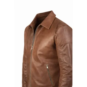 Areena Design <p>Shop the Reeves Men’s Brown Shirt Collar Leather Biker Jacket in Brown Leather , made for comfortable everyday wear, easy layering, game days, travel, weeke Reeves Men’s Brown Shirt Collar Leather Biker Jacket