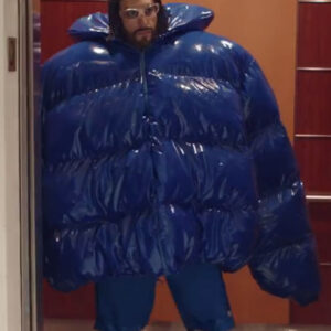 Areena Design Ali G Who Iz I? 2026 Sacha Baron Cohen Blue Big Puffer Jacket