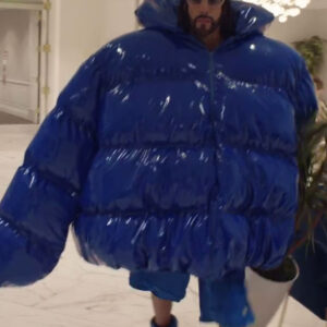 Areena Design Ali G Who Iz I? 2026 Sacha Baron Cohen Blue Big Puffer Jacket