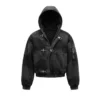 Areena Design <strong>Product Specifications</strong> <ul> <li><strong>Material:</strong> Polyester</li> <li><strong>Closure:</strong> Zip-up closure</li> <li><strong>Collar:</strong> Ribbed collar</li> <li><strong>Cuffs:</strong> Ribbed cuffs</li> <li><strong>Shade:</strong> Black</li> </ul> Shinzo Shige 15oz Canvas Clasp Bomber Jacket <strong>Product Specifications</strong> <ul> <li><strong>Material:</strong> Polyester</li> <li><strong>Closure:</strong> Zip-up closure</li> <li><strong>Collar:</strong> Ribbed collar</li> <li><strong>Cuffs:</strong> Ribbed cuffs</li> <li><strong>Shade:</strong> Black</li> </ul>