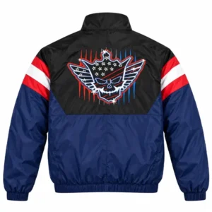 Areena Design <p>Shop the Street Fighter 2026 Cody Rhodes American Nightmare Jacket in Blue Parachute , made for comfortable everyday wear, easy layering, game days, travel, Street Fighter 2026 Cody Rhodes American Nightmare Jacket