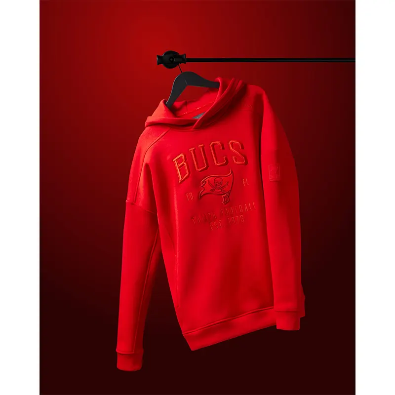 Tampa Bay Buccaneers LTD. TerraBlend Red Hoodie 4 UNRL x NFL Tampa Bay Buccaneers LTD. TerraBlend Red Fleece Hoodie