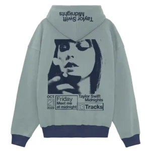 Taylor Swift Midnights Grey Track Hoodie