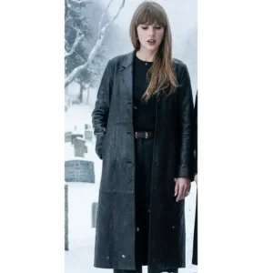 Taylor Swift Patient Zero Black Leather Coat