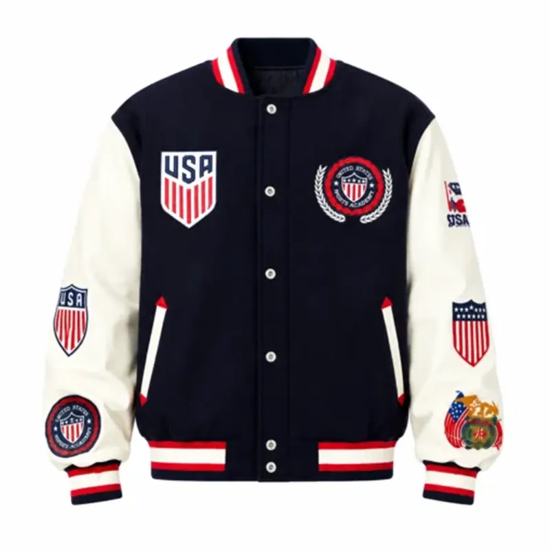 US Soccer x Jeff Hamilton Varsity Jacket 1 US Soccer x Jeff Hamilton Varsity Jacket <p>Show your sports-inspired style with the <strong>US Soccer x Jeff Hamilton Varsity Jacket</strong>. This varsity jacket combines a bold team-focused look with versatile everyday appeal, making it ideal for game-day outfits, casual wear, and fan collections.</p>