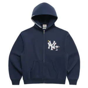 Yankees & Peanuts Blue Zip Up Hoodie